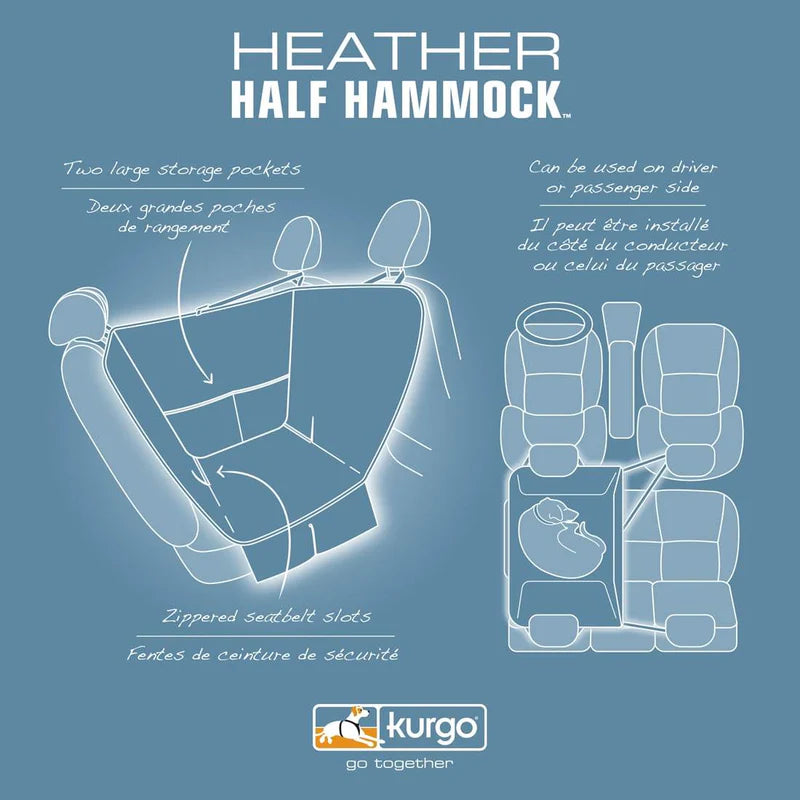 Kurgo - Heather Half Dog Hammock