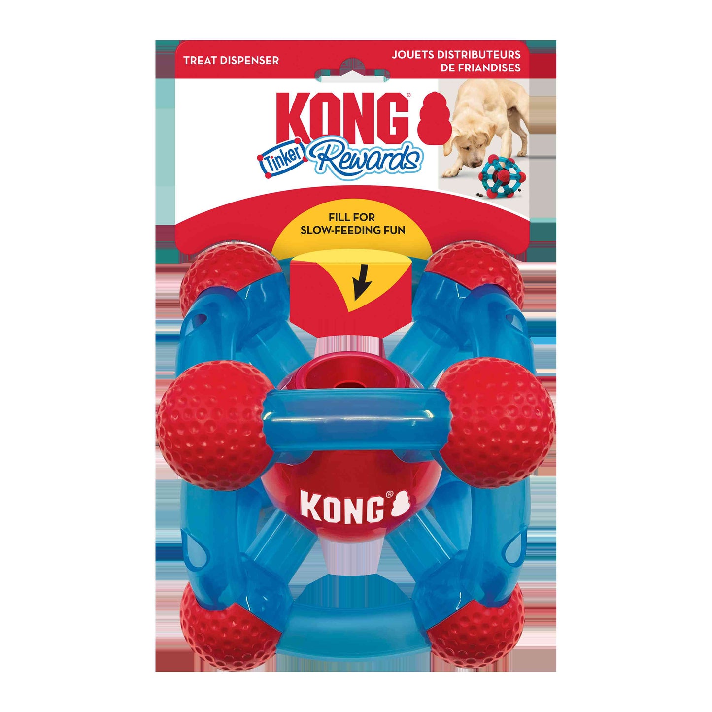 KONG Rewards Tinker Treat Dispensing Slow Feeder Dog Puzzle Toy